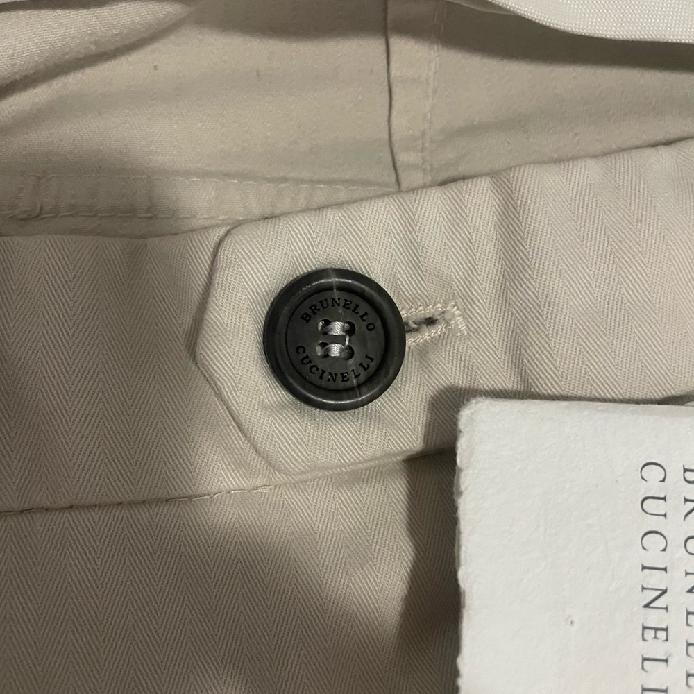 Brunello Cucinelli Leisure Fit Cotton Pants Sz 48/34 US - Picture 4 of 10